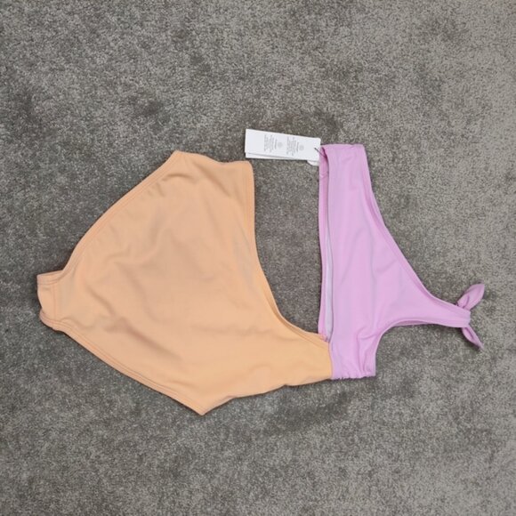 Calvin Klein Asymmetrical Bikini - Pink and Peach Size Medium Summer Beach - Picture 8 of 11